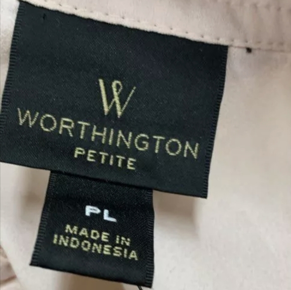 NWT Worthington Petite Rose Smoke Dot Blouse Size PL - Picture 2 of 5